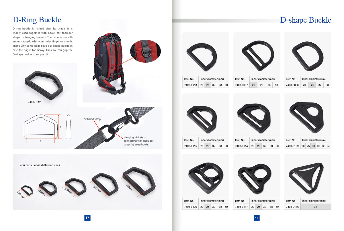 plastic D ring buckles 17 18