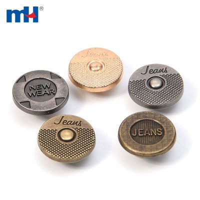 Alloy jeans button