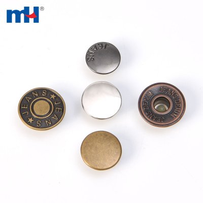 Copper jeans button