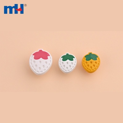 Strawberry Plastic Buttons