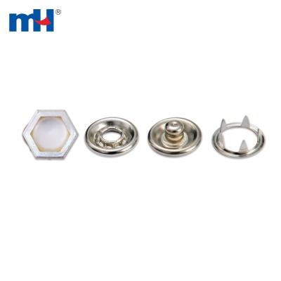 Snap Ring Button with Pearl Face